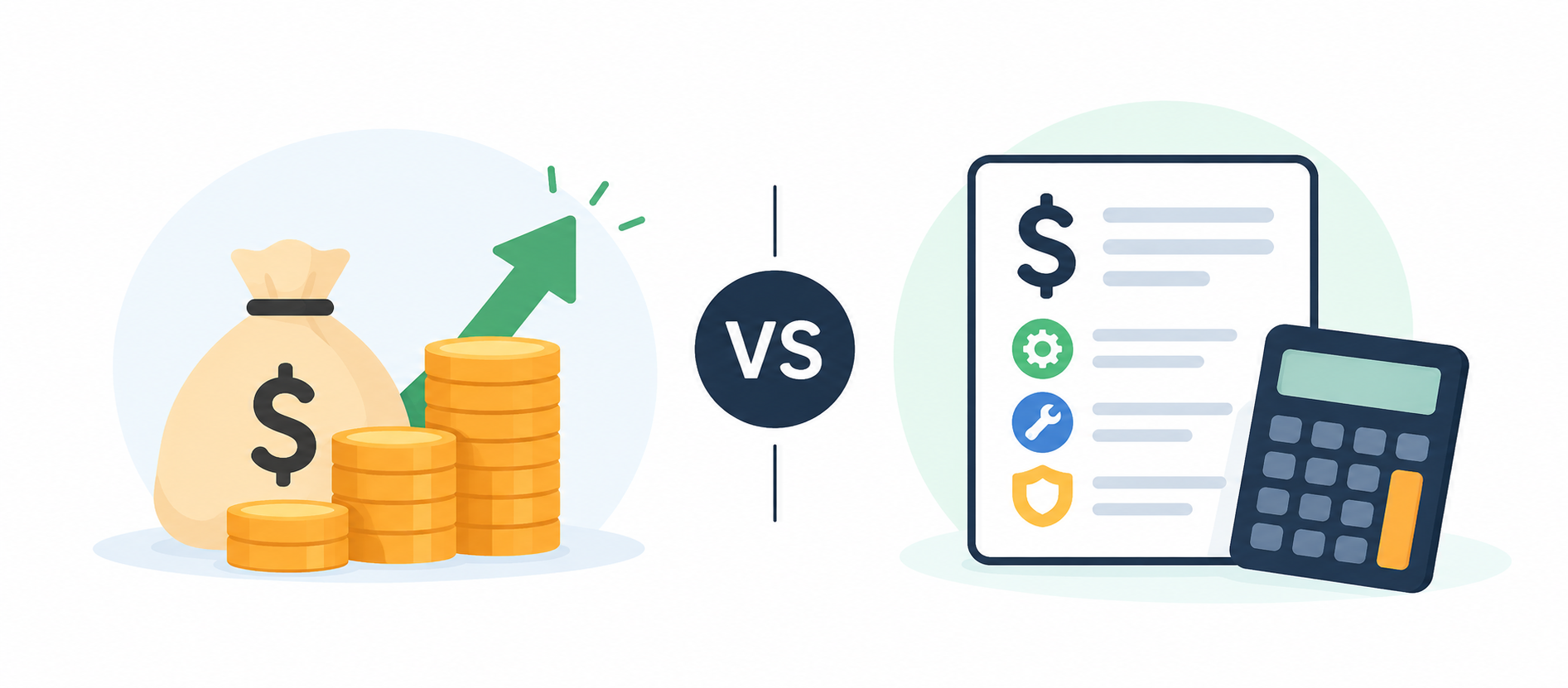 Initial Investment vs. Total Cost of Ownership illustration