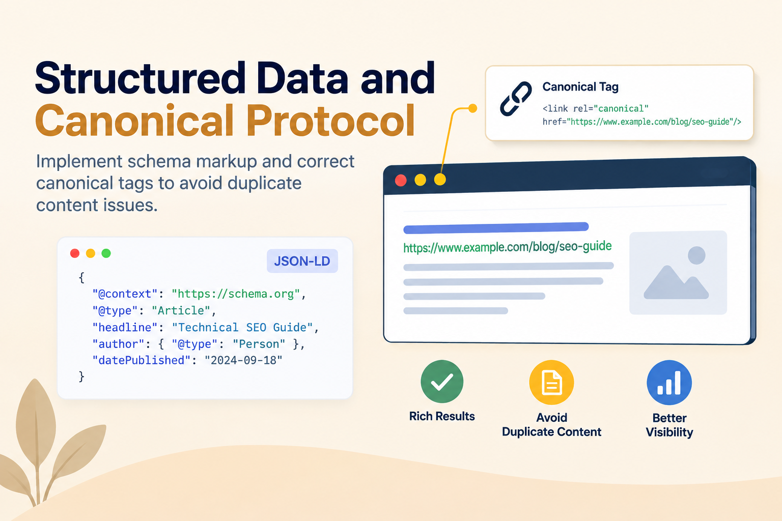 Validate Structured Data and Canonical Protocol illustration