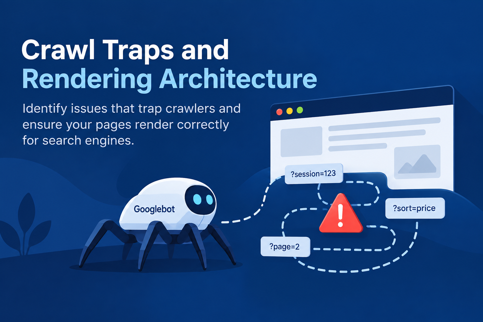Manage Crawl Traps and Fix Rendering Architecture illustration