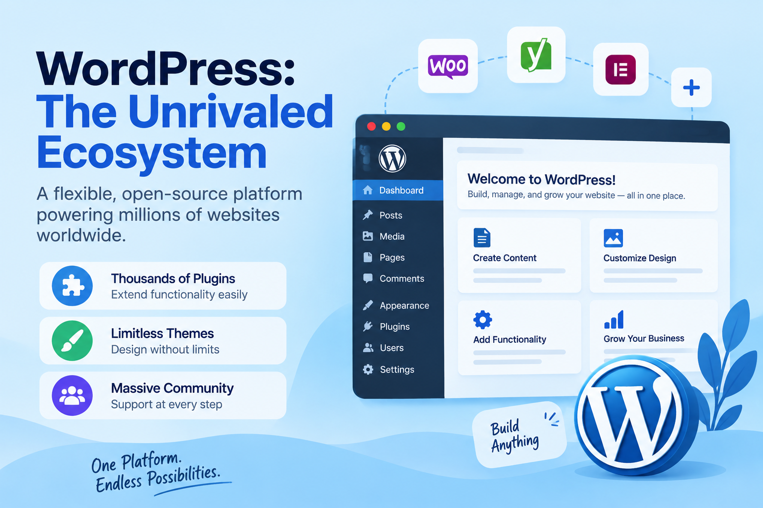 WordPress: The Unrivaled Ecosystem illustration